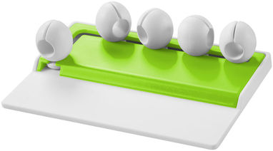 Органайзер для кабелей Gizmo, цвет белый, зеленый лайм - 12358103- Фото №6