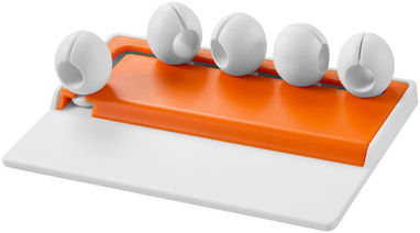 Органайзер для кабелей Gizmo, цвет белый, оранжевый - 12358104- Фото №5