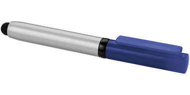 Кулькова ручка-стилус і очищувач екрану Robo, колір срібний, яскраво-синій - 12358301- Фото №5