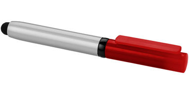 Кулькова ручка-стилус і очищувач екрану Robo, колір срібний, червоний - 12358302- Фото №5