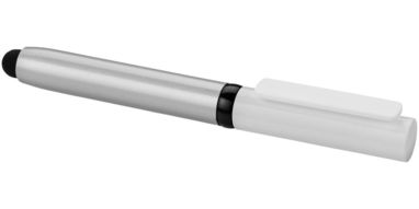 Кулькова ручка-стилус і очищувач екрану Robo, колір срібний, білий - 12358305- Фото №4
