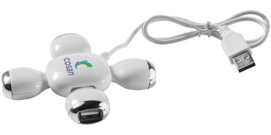 Хаб USB Yoga , колір білий - 12358500- Фото №2