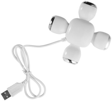 Хаб USB Yoga , цвет белый - 12358500- Фото №4