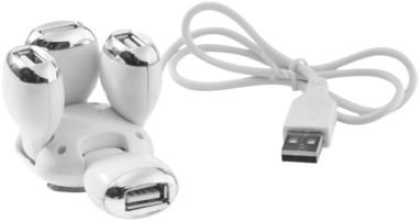 Хаб USB Yoga , колір білий - 12358500- Фото №6