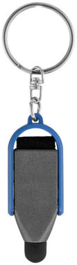 Брелок зі стилусом і очищувачем екрану Arc, колір сірий, яскраво-синій - 12358601- Фото №3