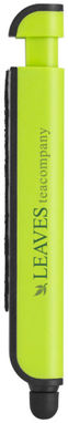 Кулькова ручка-стилус і очищувач екрану Tracey, колір зелений лайм, суцільний чорний - 12359203- Фото №2