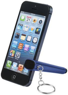 Очищувач екрану зі стилусом і підставка для телефону 4 в 1, колір яскраво-синій - 12359701- Фото №5