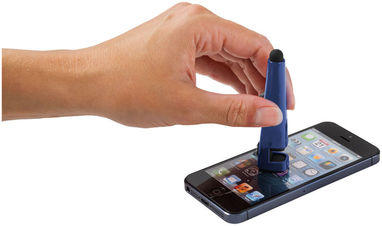 Очиститель экрана со стилусом и подставка для телефона 4 в 1, цвет ярко-синий - 12359701- Фото №6