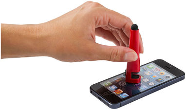 Очищувач екрану зі стилусом і підставка для телефону 4 в 1, колір червоний - 12359702- Фото №7