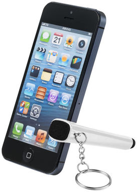 Очищувач екрану зі стилусом і підставка для телефону 4 в 1, колір білий - 12359704- Фото №6