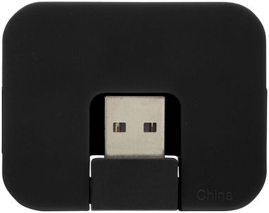 Хаб USB Gaia , колір суцільний чорний - 12359800- Фото №5