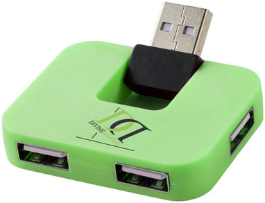 Хаб USB Gaia , колір зелений - 12359803- Фото №2