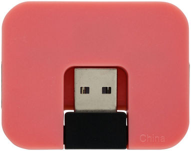 Хаб USB Gaia , цвет розовый - 12359804- Фото №5