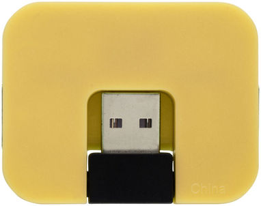 Хаб USB Gaia , колір жовтий - 12359805- Фото №5