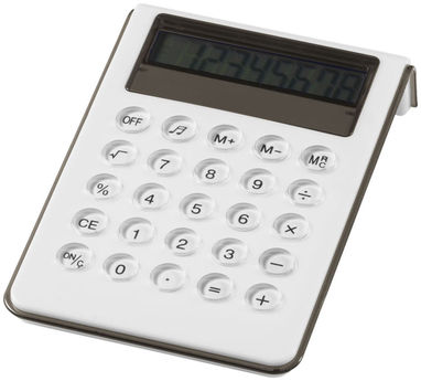 Настільний калькулятор Soundz, колір білий, суцільний чорний - 12359900- Фото №1