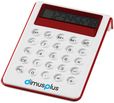 Настільний калькулятор Soundz, колір білий, червоний - 12359902- Фото №2
