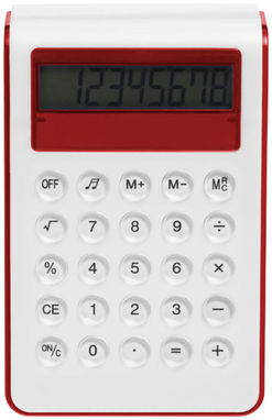 Настільний калькулятор Soundz, колір білий, червоний - 12359902- Фото №3
