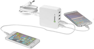 Зарядное устройство USB QC 2.0 , цвет белый - 12367400- Фото №5