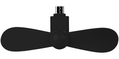 Вентилятор Airing з роз'ємом micro USB, колір суцільний чорний - 12387700- Фото №3
