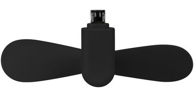 Вентилятор Airing з роз'ємом micro USB, колір суцільний чорний - 12387700- Фото №4