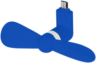Вентилятор Airing з роз'ємом micro USB, колір яскраво-синій - 12387701- Фото №1