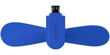 Вентилятор Airing з роз'ємом micro USB, колір яскраво-синій - 12387701- Фото №2