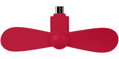 Вентилятор Airing з роз'ємом micro USB, колір червоний - 12387702- Фото №3