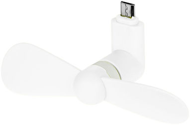 Вентилятор Airing з роз'ємом micro USB, колір білий - 12387703- Фото №1