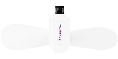Вентилятор Airing з роз'ємом micro USB, колір білий - 12387703- Фото №2