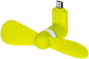 Вентилятор Airing з роз'ємом micro USB, колір лайм - 12387704- Фото №1