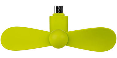 Вентилятор Airing з роз'ємом micro USB, колір лайм - 12387704- Фото №3