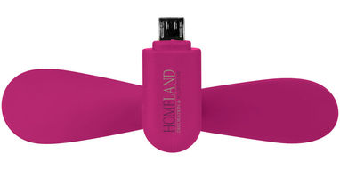 Вентилятор Airing з роз'ємом micro USB, колір рожевий - 12387705- Фото №2