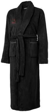 Чоловічий банний халат Barlett, колір суцільний чорний - 12608900- Фото №3
