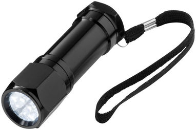 Ліхтарик з 8-ма світлодіодами, колір суцільний чорний - 13403100- Фото №1