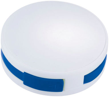 Круглий USB хаб, колір білий, яскраво-синій - 13419103- Фото №1