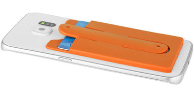 Чехол для карт с держателем мобильного, цвет оранжевый - 13421804- Фото №4