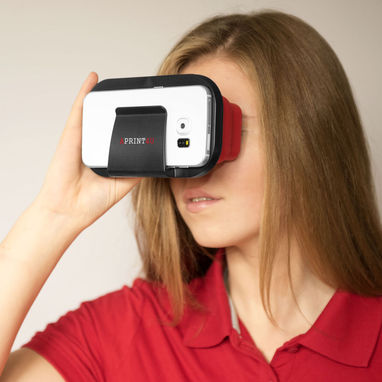 Складані силіконові окуляри віртуальної реальності, колір червоний - 13422802- Фото №3