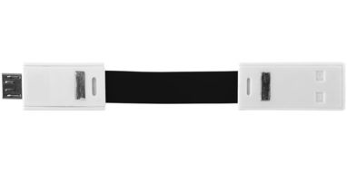 Кабель - Брелок мікроUSB на магніті, колір суцільний чорний, білий - 13423200- Фото №4