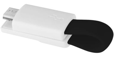 Кабель - Брелок мікроUSB на магніті, колір суцільний чорний, білий - 13423200- Фото №5