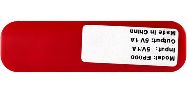 Рower bank  Edge , колір червоний, суцільний чорний - 13423701- Фото №4
