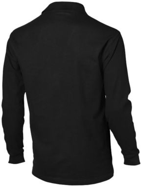 Рубашка поло с длинными рукавами Seattle, цвет сплошной черный  размер XXXL - 31104996- Фото №4