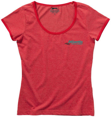 Женская футболка с короткими рукавами Chip, цвет красный яркий  размер L - 33012273- Фото №2