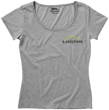 Женская футболка с короткими рукавами Chip, цвет серый яркий  размер L - 33012943- Фото №3