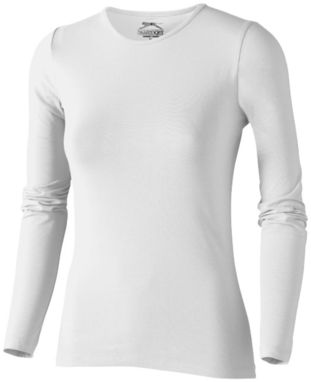 Жіноча футболка з довгими рукавами Curve, колір білий  розмір S - 33014011- Фото №1