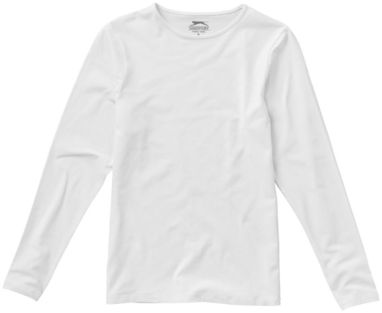 Жіноча футболка з довгими рукавами Curve, колір білий  розмір S - 33014011- Фото №4