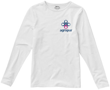 Женская футболка с длинными рукавами Curve, цвет белый  размер XL - 33014014- Фото №2