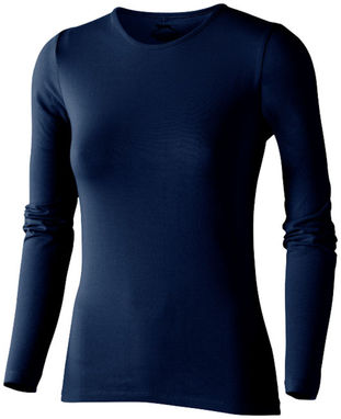 Жіноча футболка з довгими рукавами Curve, колір темно-синій  розмір S - 33014491- Фото №1