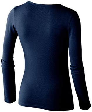 Жіноча футболка з довгими рукавами Curve, колір темно-синій  розмір S - 33014491- Фото №5