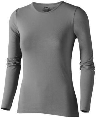 Женская футболка с длинными рукавами Curve, цвет серый  размер S - 33014901- Фото №1