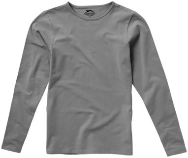 Женская футболка с длинными рукавами Curve, цвет серый  размер XL - 33014904- Фото №4